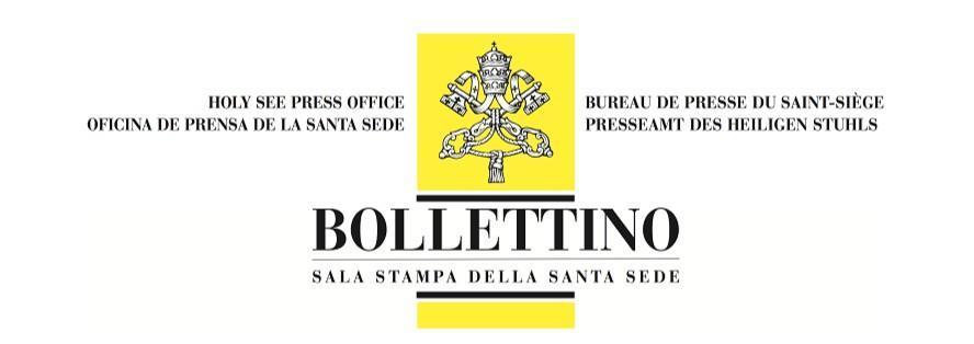 Bollettino Sala Stampa Santa Sede