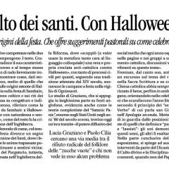 Halloween come "conductus" pastorale alla Solennità di tutti i Santi e la memoria con i fedeli defunti