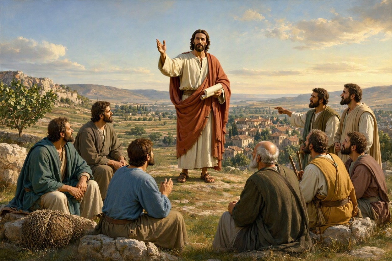 Gesu mandato e missione agli apostoli Bing generator