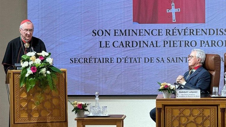 Il cardinale Parolin partecipa alla seduta di investitura come nuovo membro onorario dell Accademia del Regno del Marocco a Rabat
