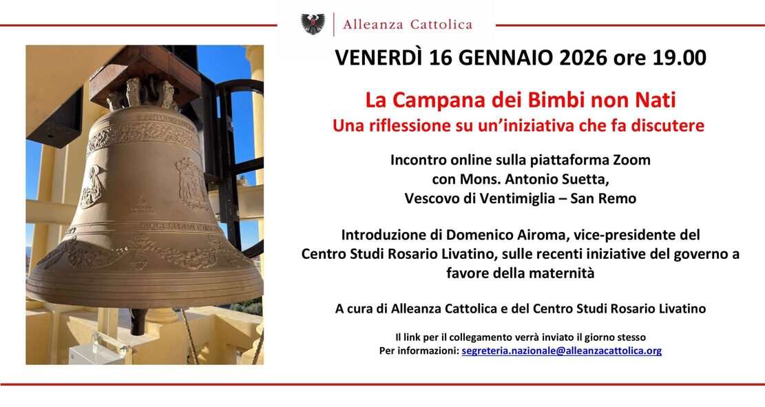 Venerdi 16 gennaio Campana bimbi non nati