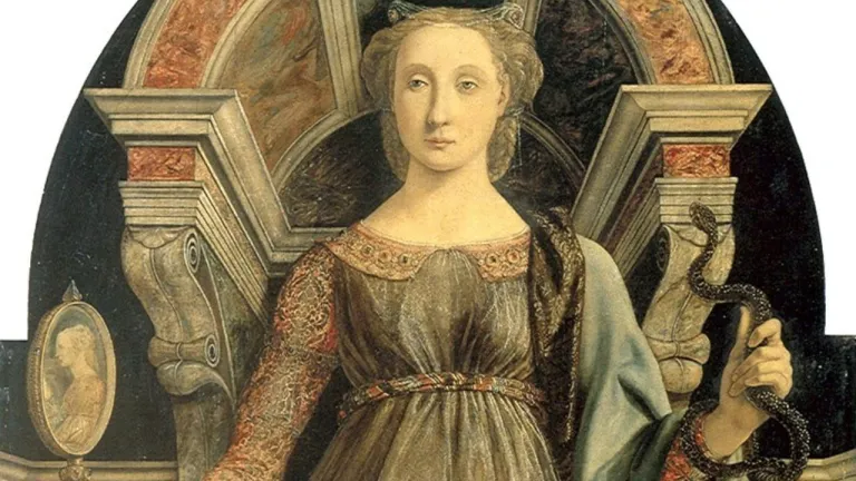 Virtu prudenza Di Piero del Pollaiolo Pubblico dominio wikicommons
