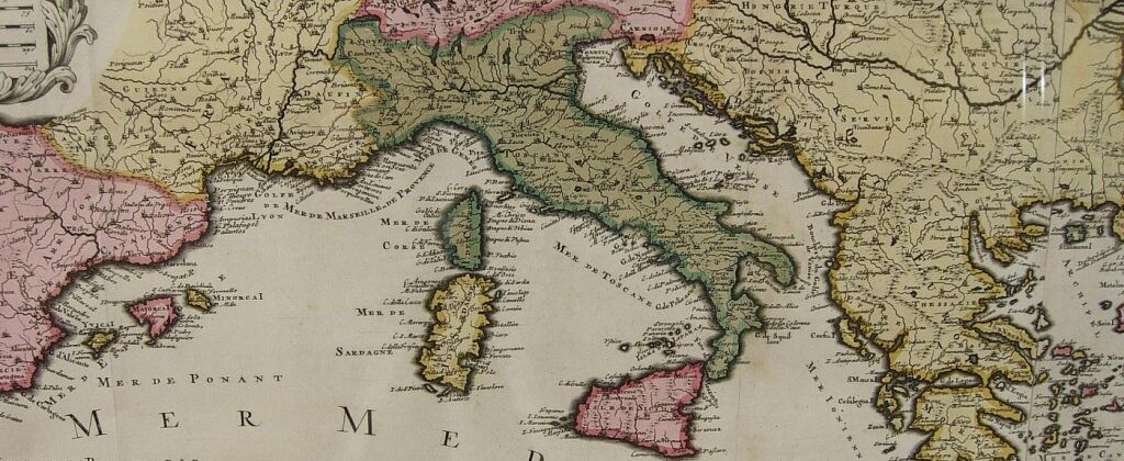 antica mappa italia