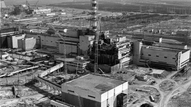 La centrale nucleare di Chernobyl subito dopo il disastro