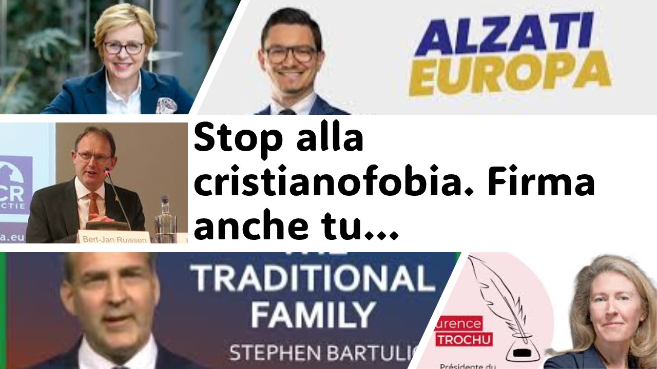 Stop alla cristianofobia