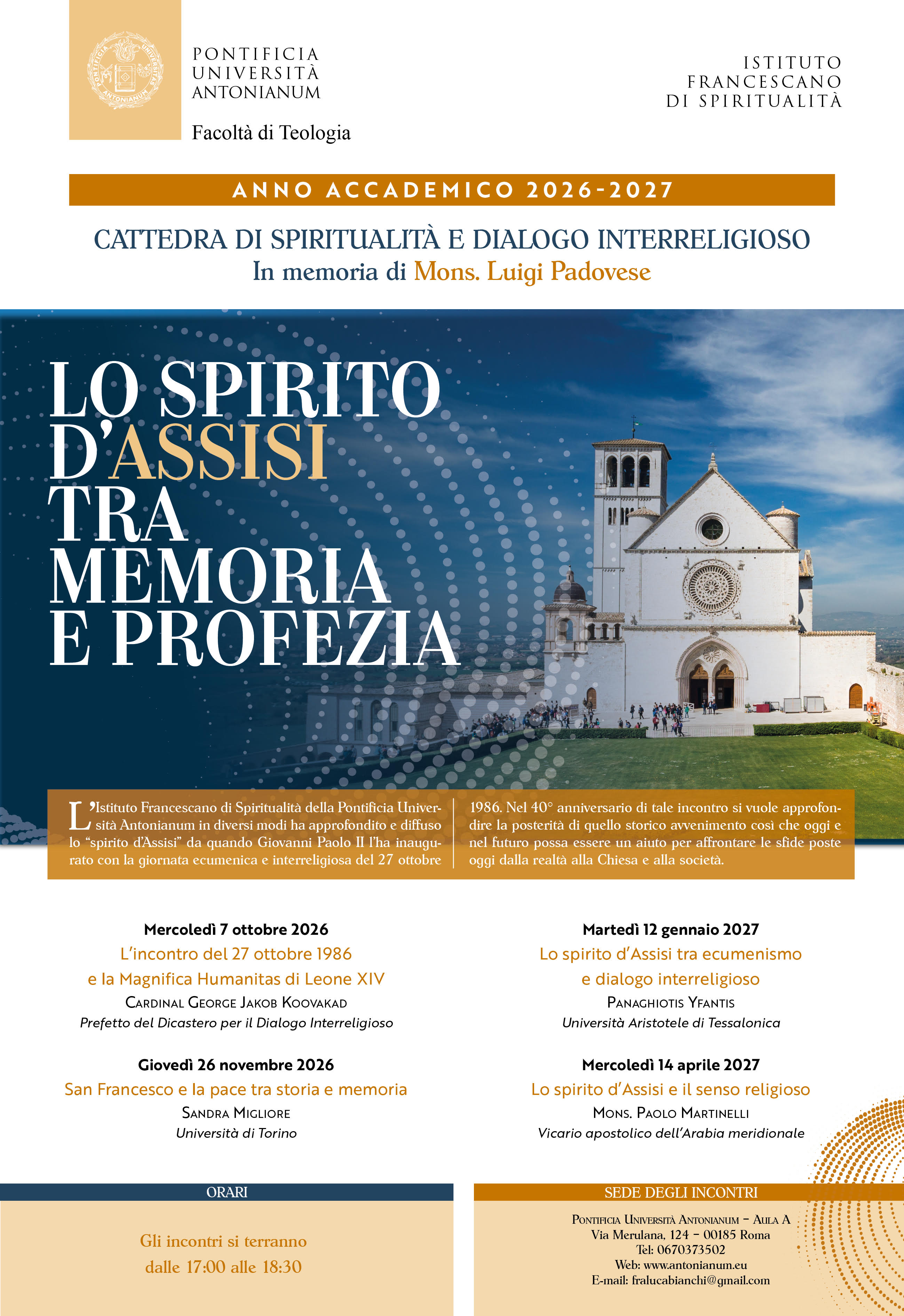 lo spirito di Assisi tra memoria e profezia