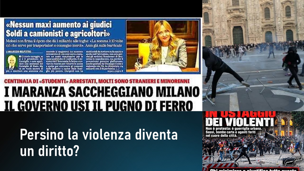 Persino la violenza diventa un diritto