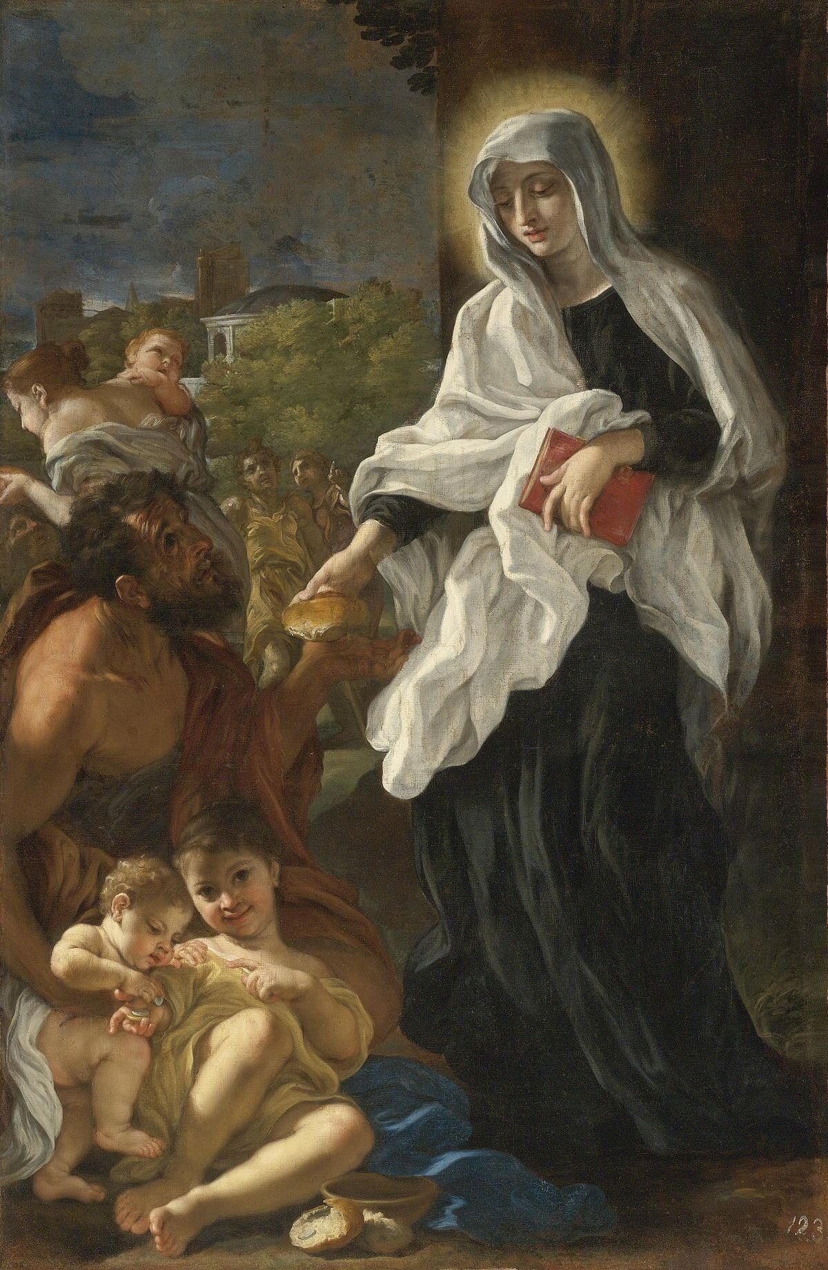Baciccio Saint Francesca Romana Giving Alms