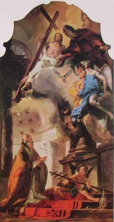 25 gian battista tiepolo san clemente papa adora la trinita