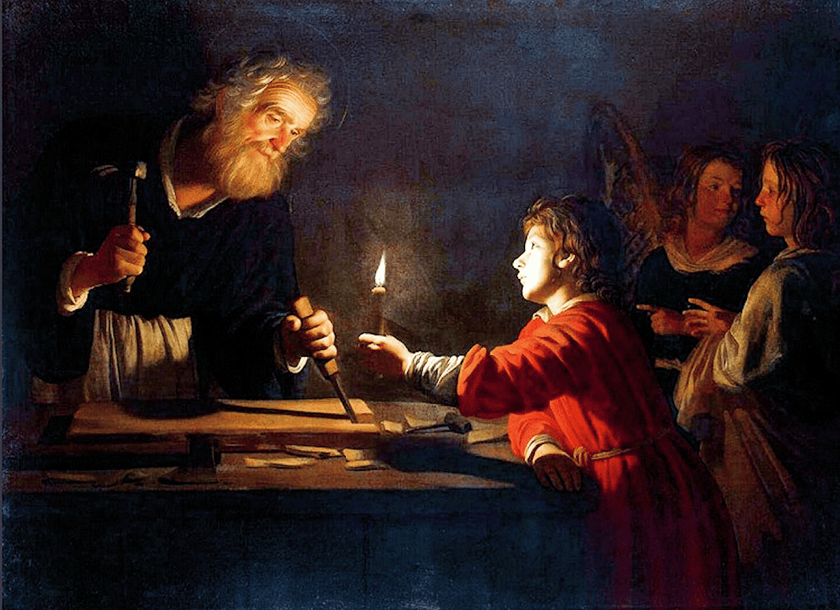 gerrit van honthorst il bambino nella bottega di san giuseppe hermitage san pietroburgo