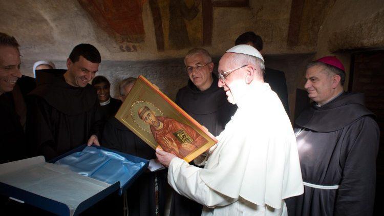 papa san Francesco san Damiano