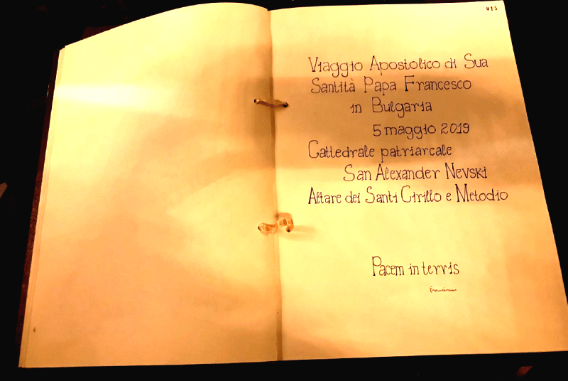 firma Libro catedrale Patriarcale San Alexander Nevski