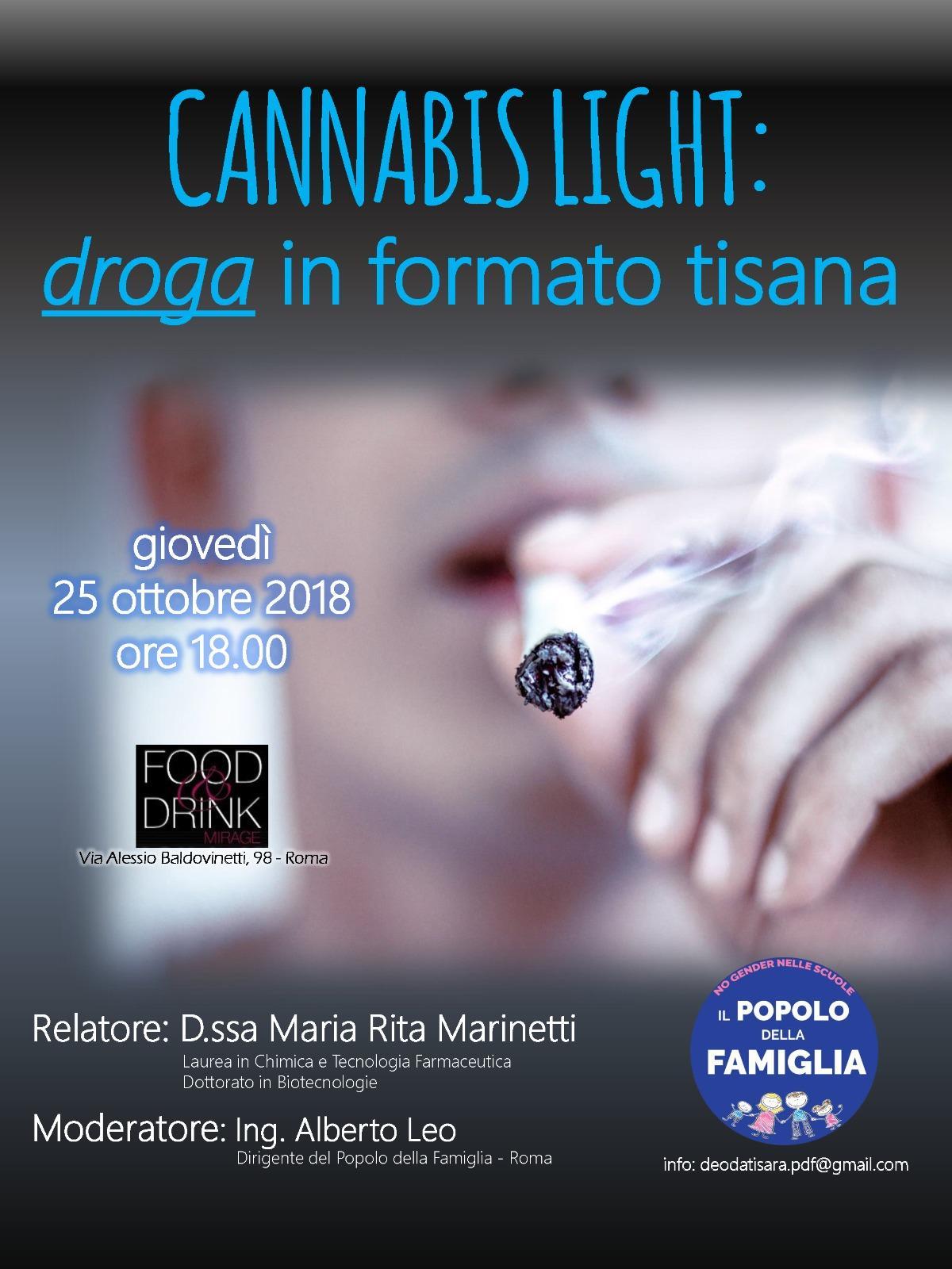 Cannabis light droga in formato tisana locandina