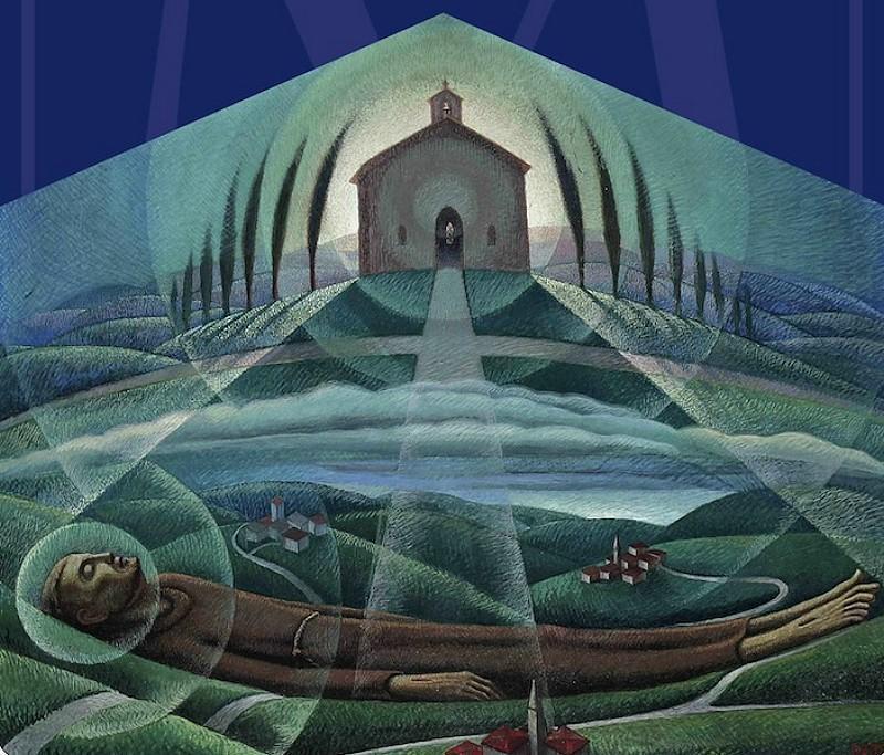 Gerado Dottori madre terra accoglie san Francesco morente Chiesa Monteripido di Perugia