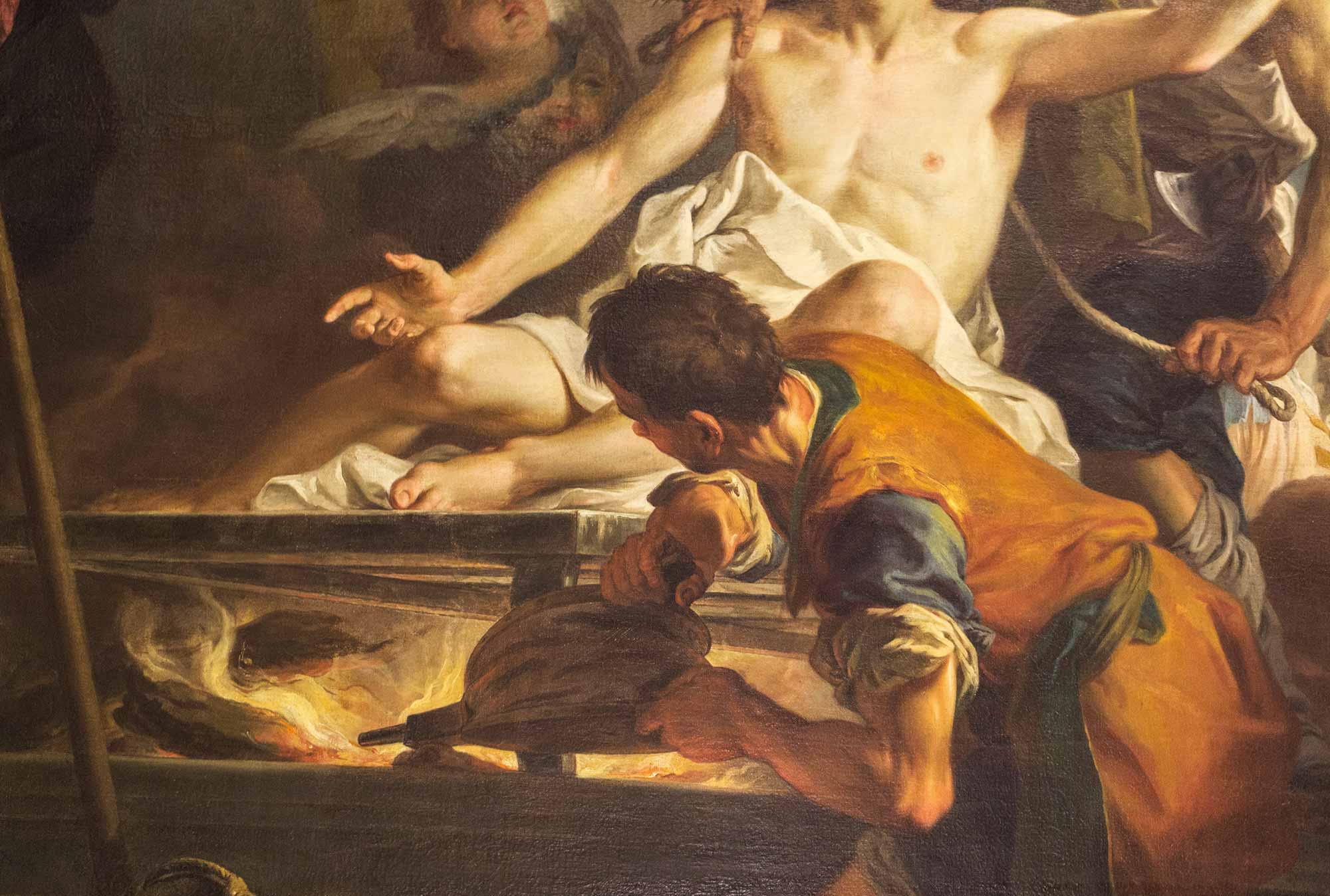 Lorenzo martirio san lorenzo dettaglio 3