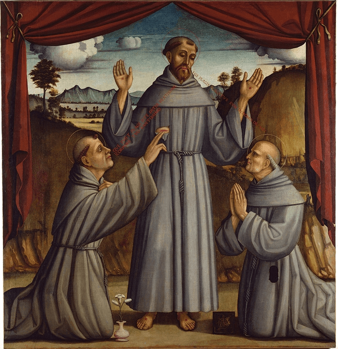Pietro Paolo Agabiti San Francesco fra SantAntonio da Padova e San Bernardino da Siena JESI Pinacoteca Civica