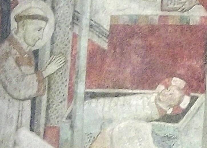 Santuario di Greccio affresco della cappella del Presepio