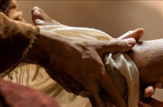 lavanda dei piedi particolare